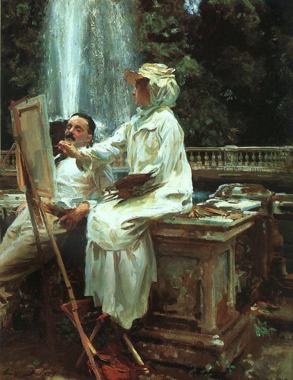 John Singer Sargent The Fountain at Villa Torlonia in Frascati oil painting picture